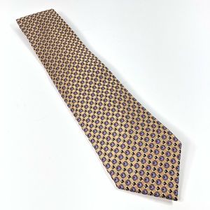 Daniel de Fasson Men’s Silk Tie Gold Purple Blue